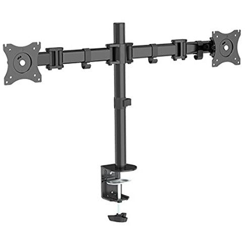 QualGear® QG-DM-02-22 13-27 Inch 3-Way Articulating Dual Monitor Desk Mount