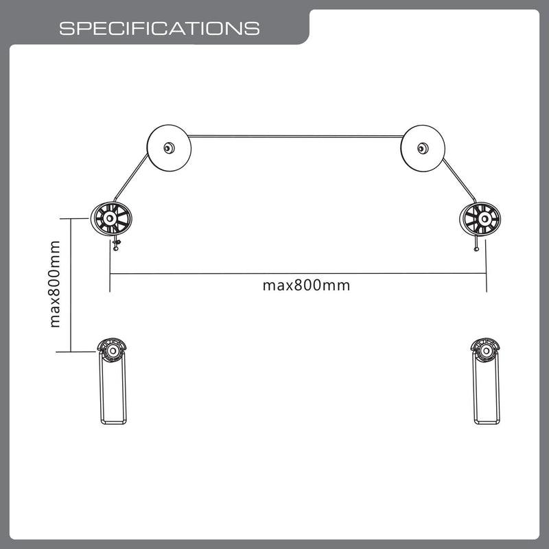 QualGear,Stainless Steel QG-TM-001 37-Inch to 70-Inch Universal Ultra Slim Low Profile Picture Hanging Style Wire Rope TV Wall Mount