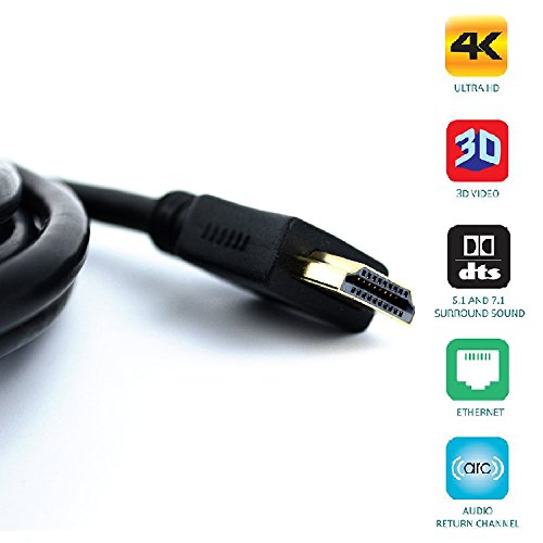 QualGear® 3 Feet HDMI 2.0 cable with 24k Gold Plated Contacts, Supports 4k Ultra HD, 3D, Upto 18Gbps, Ethernet, 100% OFC and Connects Blu-ray players, Apple TV, PS4, PS3, Xbox360, Xbox one, Computers and Other HDMI-endabled devices (QG-CBL-HD20-3FT)