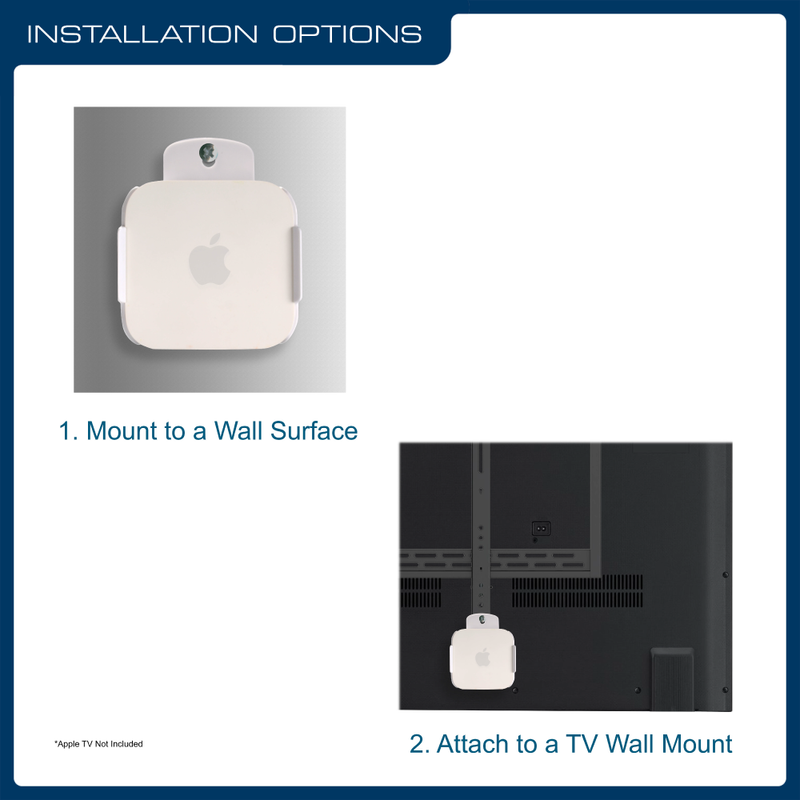 QualGear QG-AM-017 Mount for Apple TV/AirPort Express Base Station (For 2nd & 3rd Generation Apple TVs)