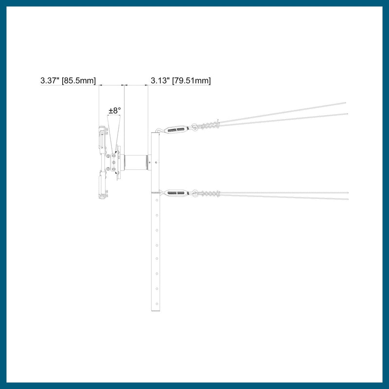 QualGear Pro-AV QG-KIT-S2-3IN-W Projector Mounting Kit - Projector Mount, Suspended Ceiling Adapter, a 3 inch 1.5-Inch NPT Threaded Pipe in White