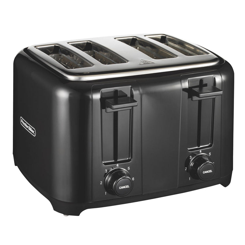 Proctor Silex 4-Slice Extra-Wide Slot Toaster with Shade Selector, Toast Boost, Auto-Shutoff & Cancel Button, Black (24215PS)