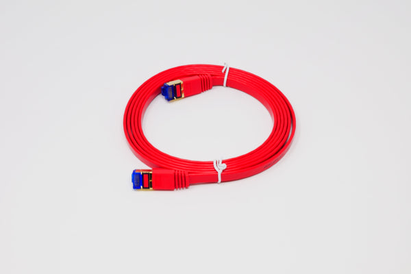 QualGear QG-CAT7F-6FT-RED CAT 7 S/FTP Ethernet Cable Length 6 feet - 26 AWG, 10 Gbps, Gold Plated Contacts, RJ45, 99.99% OFC Copper, Color Red