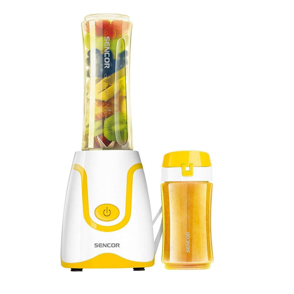 Sencor SBL-2206YL 300W Smoothie Blender with 2 Impact Resistant BPA Free Bottles, Yellow