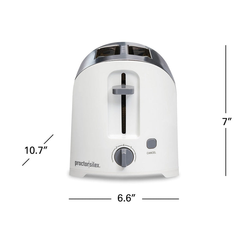 Proctor Silex 22632PS 2-Slice Toaster, White