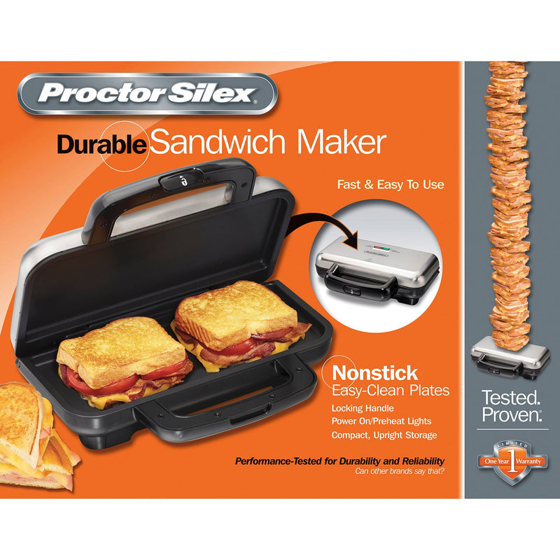 Proctor silex non-stick, easy clean sandwich maker (25415)