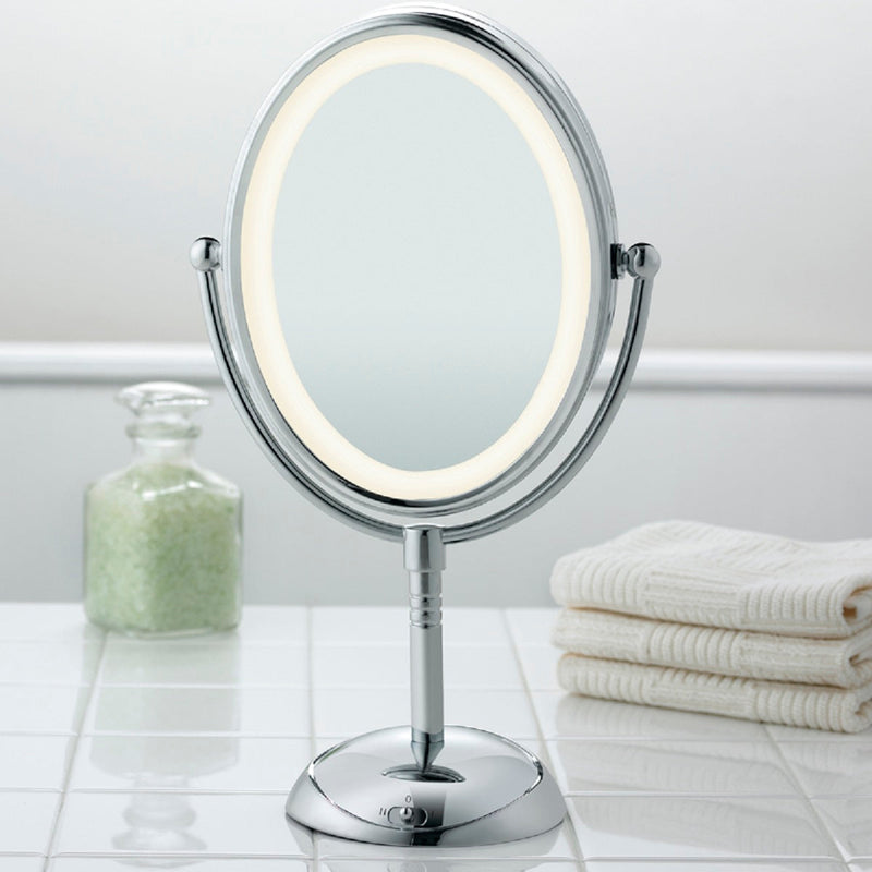 Conair True Glow Soft Halo Lighting Makeup Mirror Polished Chrome Finish 1x/7x Magnification TGBE51SDMC