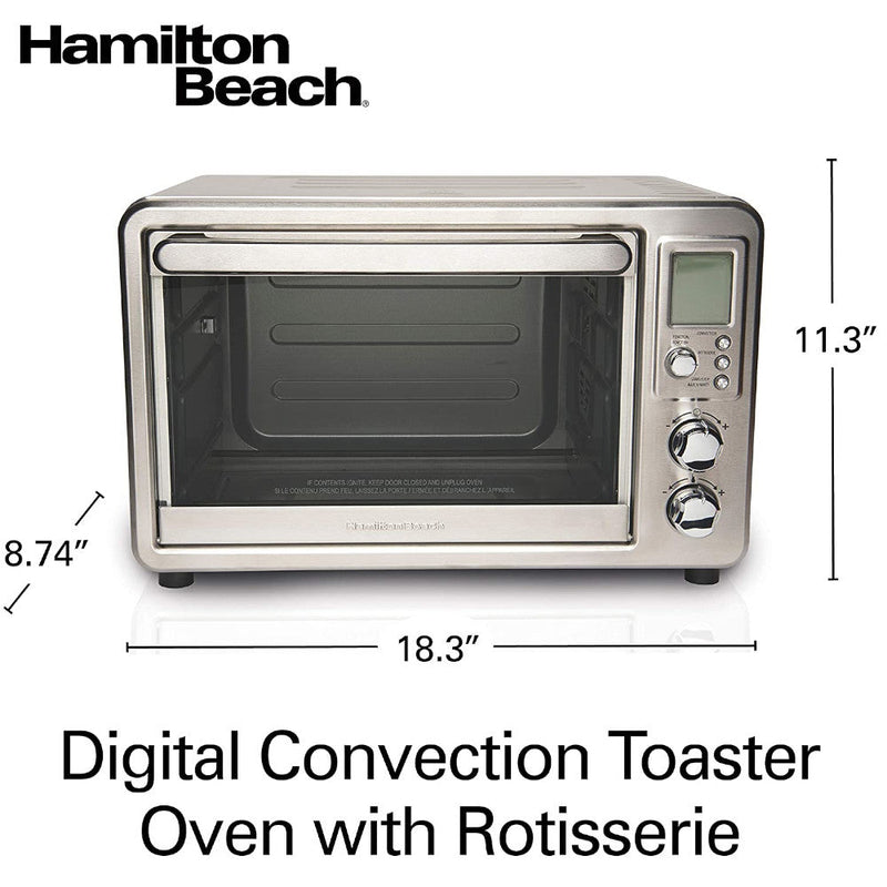 HAMILTON BEACH Sure-Crisp Digital Air Fryer Toaster Oven with Rotisserie - 31194C