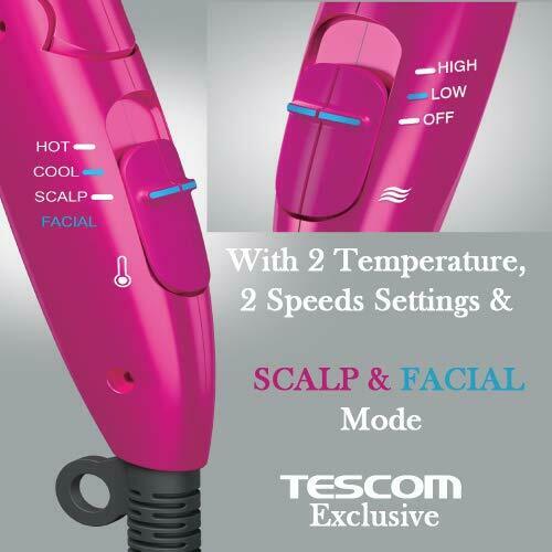 Tescom Collagen, Platinum and Nano Ion Hair Dryer, 1500W (Made in Japan) (Pink) - SaleCanada Inc.