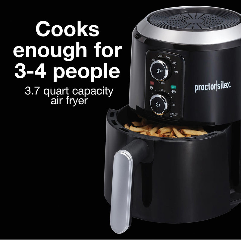 Proctor Silex Air Fryer, 3.7 Quart Capacity (3.5 Liters), 35056, Black