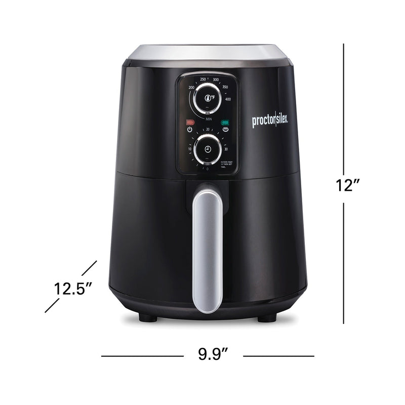 Proctor Silex Air Fryer, 3.7 Quart Capacity (3.5 Liters), 35056, Black