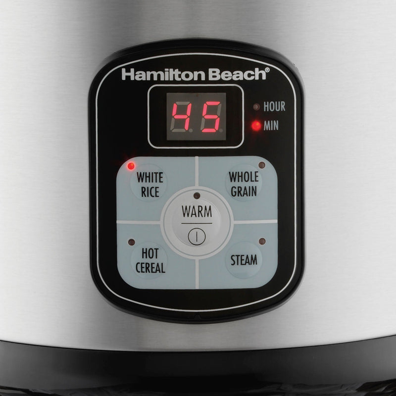 Hamilton Beach 8 Cup Capacity Cooked Rice Cooker & Food Steamer (37518)