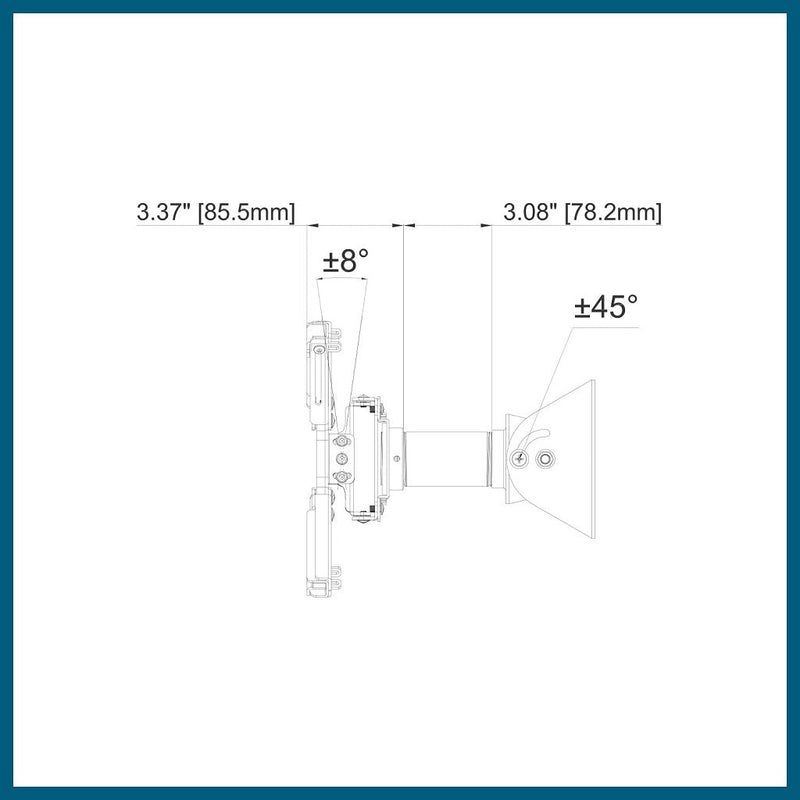 QualGear® Pro-AV QG-KIT-VA-3IN-B  3"-1.5" Vaulted Ceiling Adapte Projector Mount