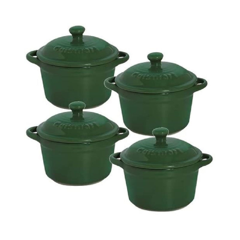 Cuisinart CB-MGCTC 4-Piece Mini Stoneware Casserole Set - Green