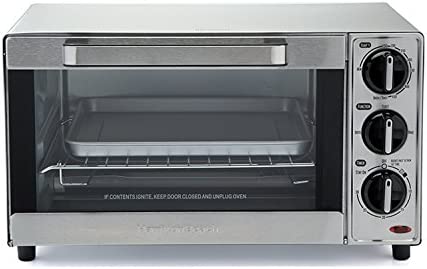 Hamilton Beach Countertop Toaster Oven & Pizza Maker Large 4-Slice Capacity, Stainless Steel (31401C)