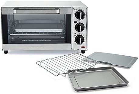 Hamilton Beach Countertop Toaster Oven & Pizza Maker Large 4-Slice Capacity, Stainless Steel (31401C)