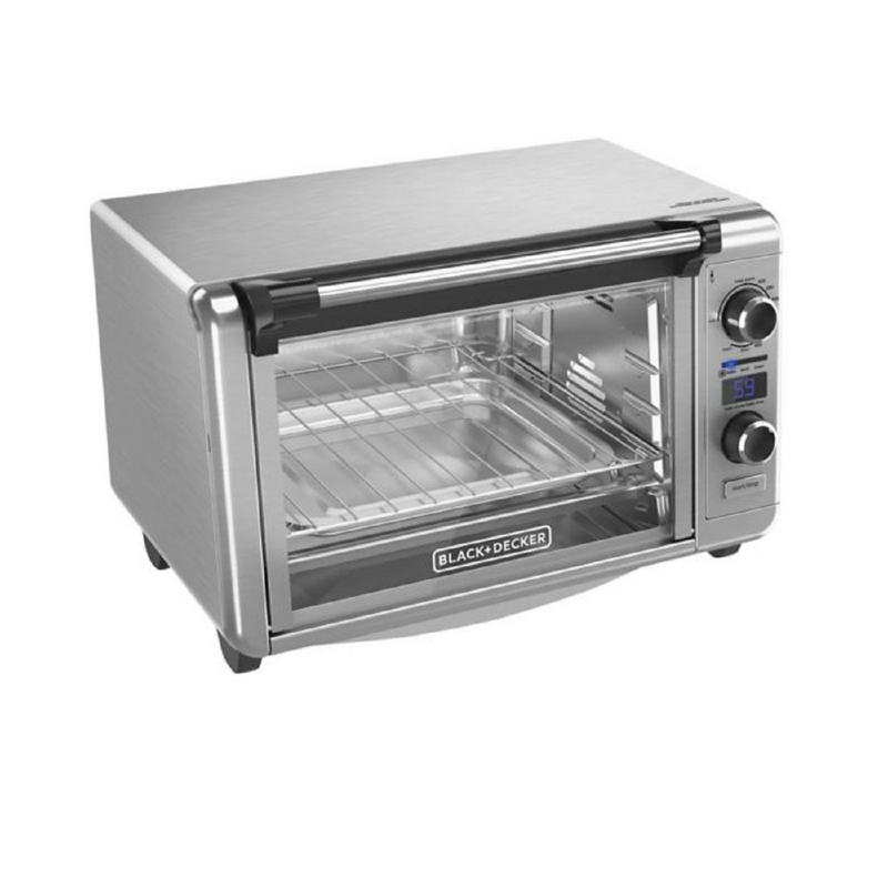 BLACK+DECKER Stainless Steel 6-Slice Digital Convection Countertop Oven, TOD3300SSC