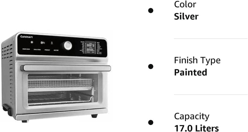 Cuisinart Digital Airfryer Toaster Oven.0.6 cu.ft. (17L). CTOA-130PC3C silver