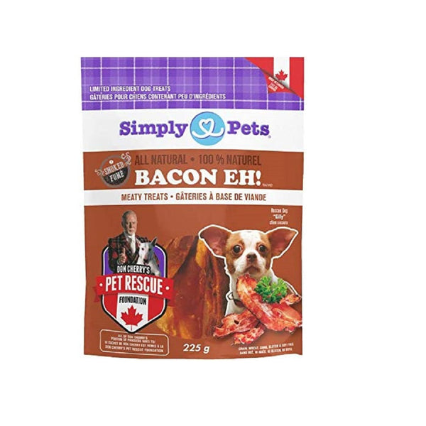 Simply Pets All Natural Dog Treats - Bacon EH!, 225 g