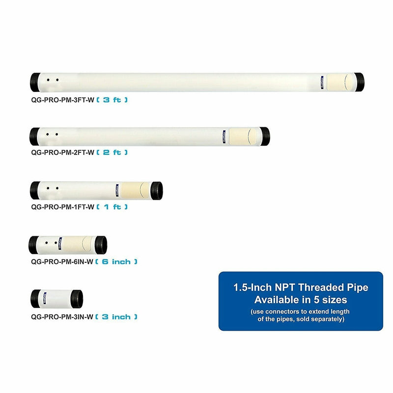 QualGear® QG-PRO-PM-CA-W Pro-AV Single Joist For 1.5" Projector Ceiling Adapter