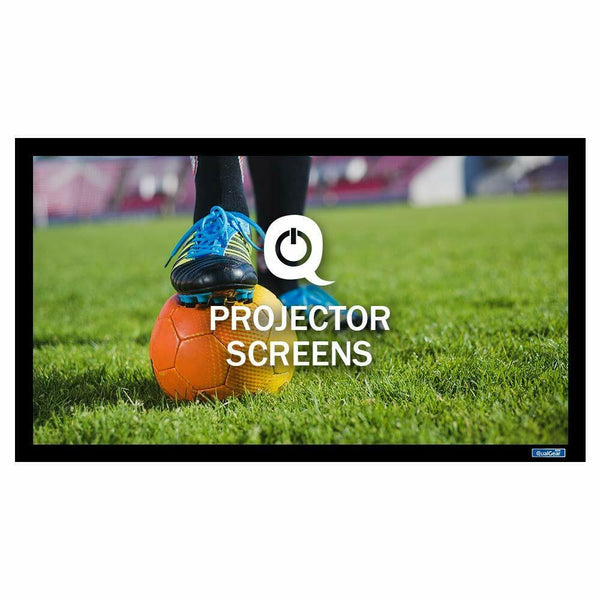 QualGear 92-Inch Fixed Frame Projector Screen, 16:9 4K HD Ultra White at 1.2 Gain (QG-PS-FF6-169-92-W)