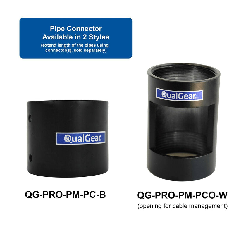 QualGear® QG-PRO-PM-6IN-B Pro-AV 1.5" Npt Pipe 6" Length Projector Accessory