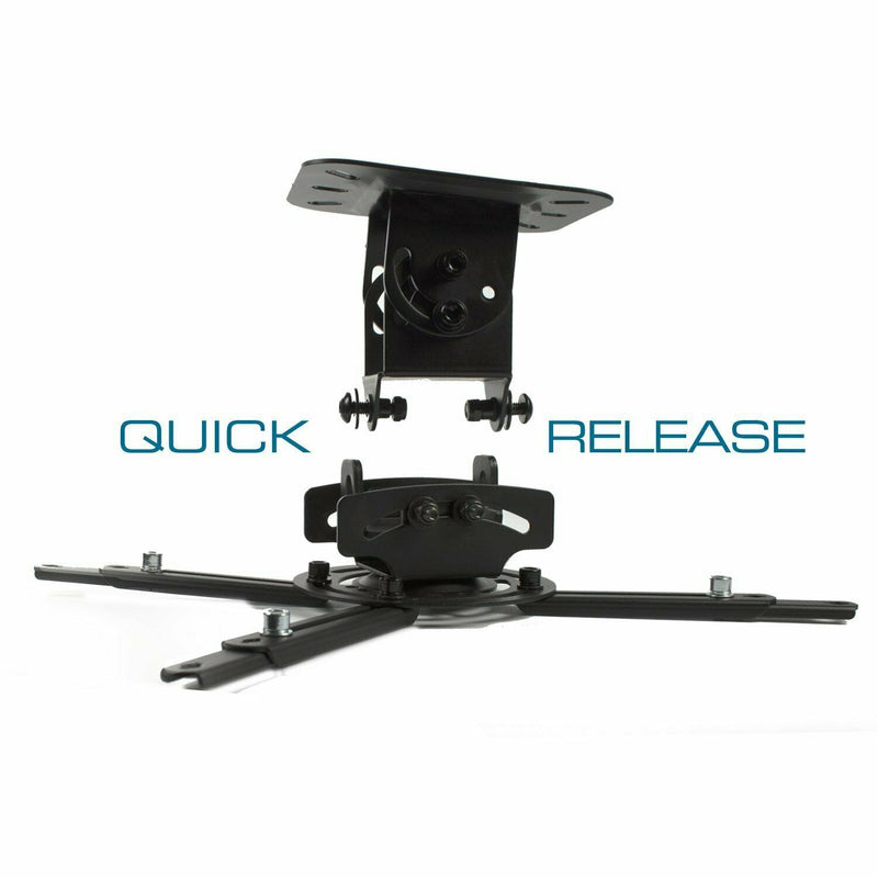 QualGear® PRB-717-BLK 6.6"-16" High Quality Universal Ceiling Projector Mount