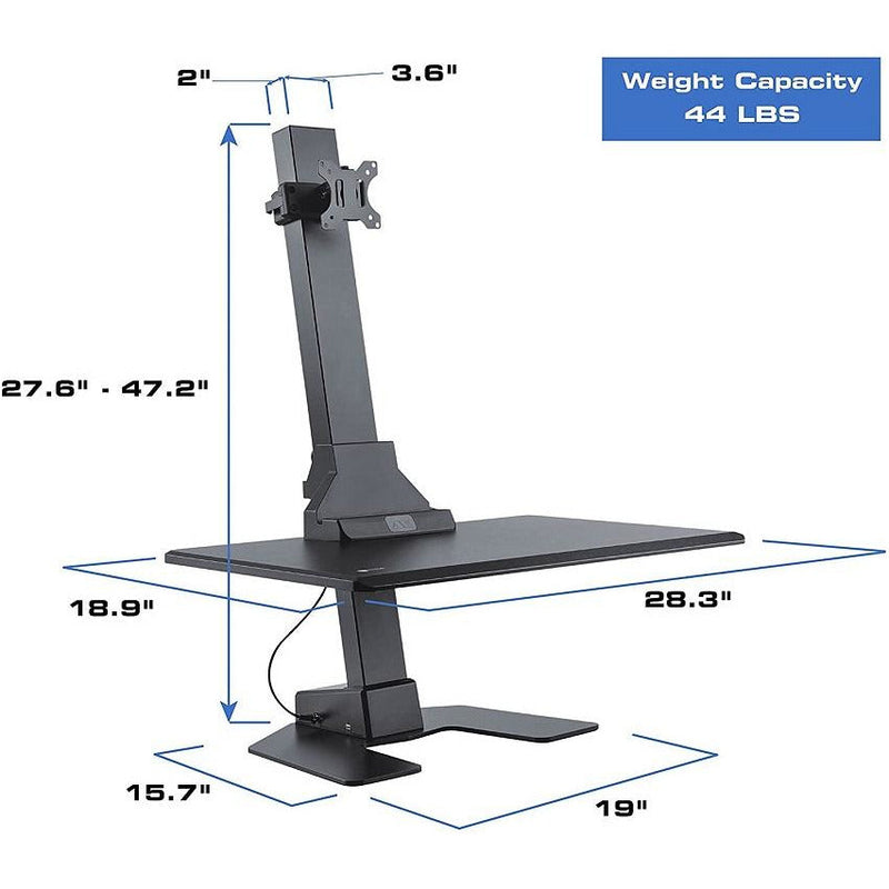 Star Ergonomics Electric Sit-Stand Workstation SE04E1WB -Motor Driven Height Adjustment, Flexible Monitor