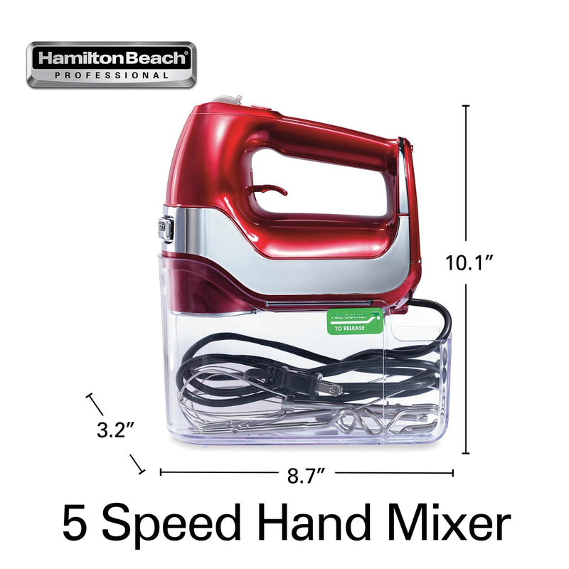 Hamilton Beach® Professional Hand Mixer 5 Speed, Red (62653)