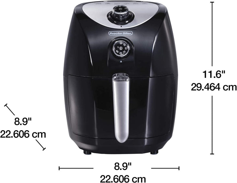 Proctor Silex Air Fryer 35055, 2.2 QT, Black