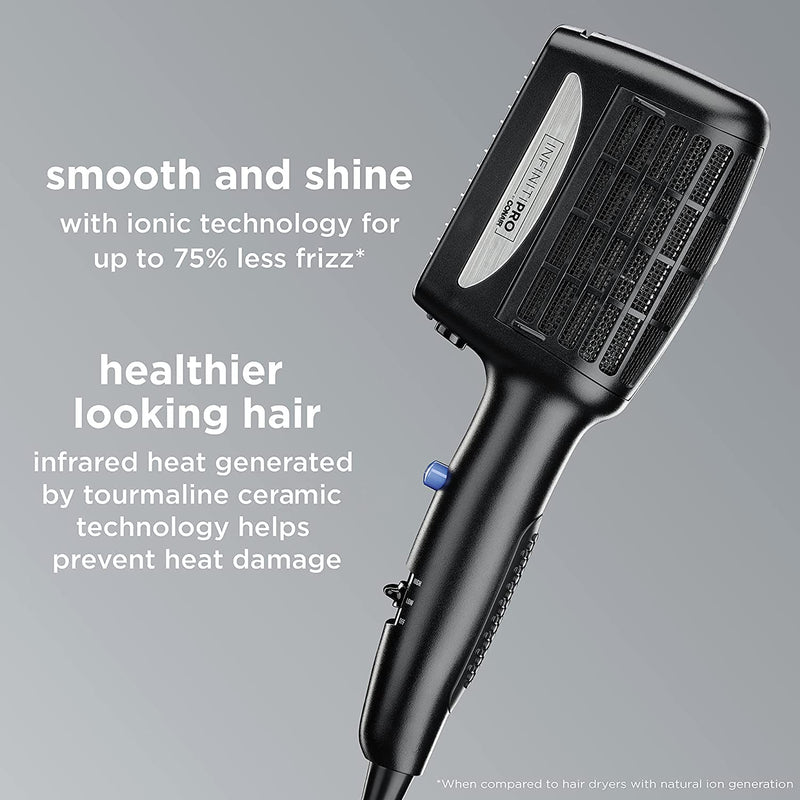 Conair 1875 Watt 3-in-1 Ceramic Dryer & Styler with 3 Attachments (SD9C), Black