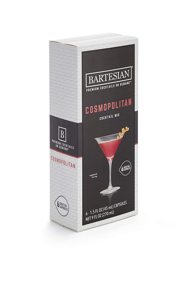 Bartesian Cosmopolitan Cocktail Mixer Capsules, Pack of 6 Cocktail Capsules, for Bartesian Premium Cocktail Maker (55352)