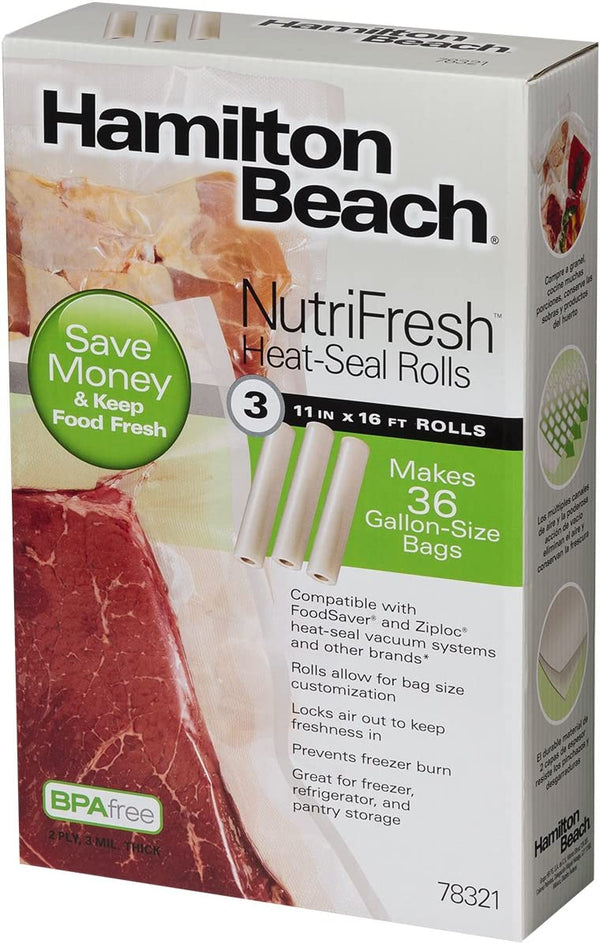 Hamilton Beach 78321 Kitchen Heat-Seal Rolls, Clear