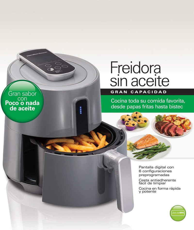 Hamilton Beach 2.5L Digital Air Fryer - (2.5 liters), 35051C, Gray