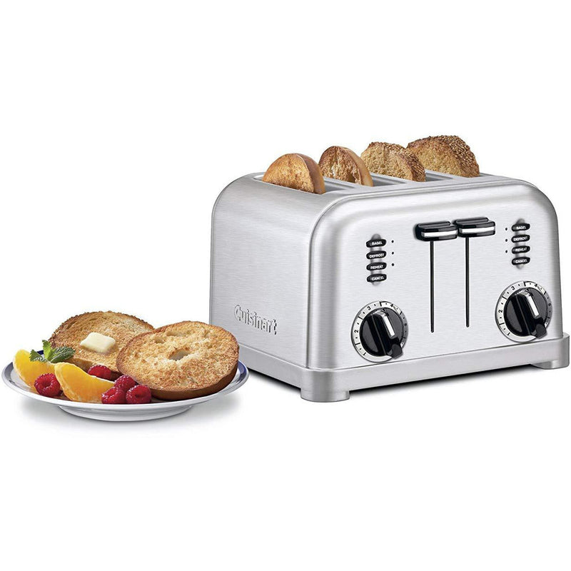 Cuisinart 4-Slice Metal Classic Toaster CPT-180IHR Brushed Stainless- 6 Months Cuisinart Manufacturer Warranty (Refurbished) - SaleCanada Inc.