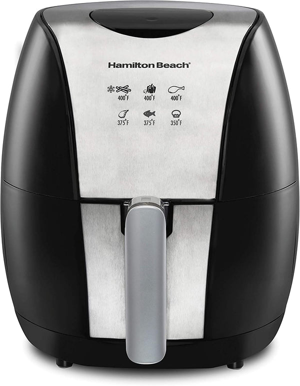 Hamilton Beach 3.2 Quart Digital Air Fryer Oven with 6 Presets, Easy to Clean Nonstick Basket, Black (35065C)