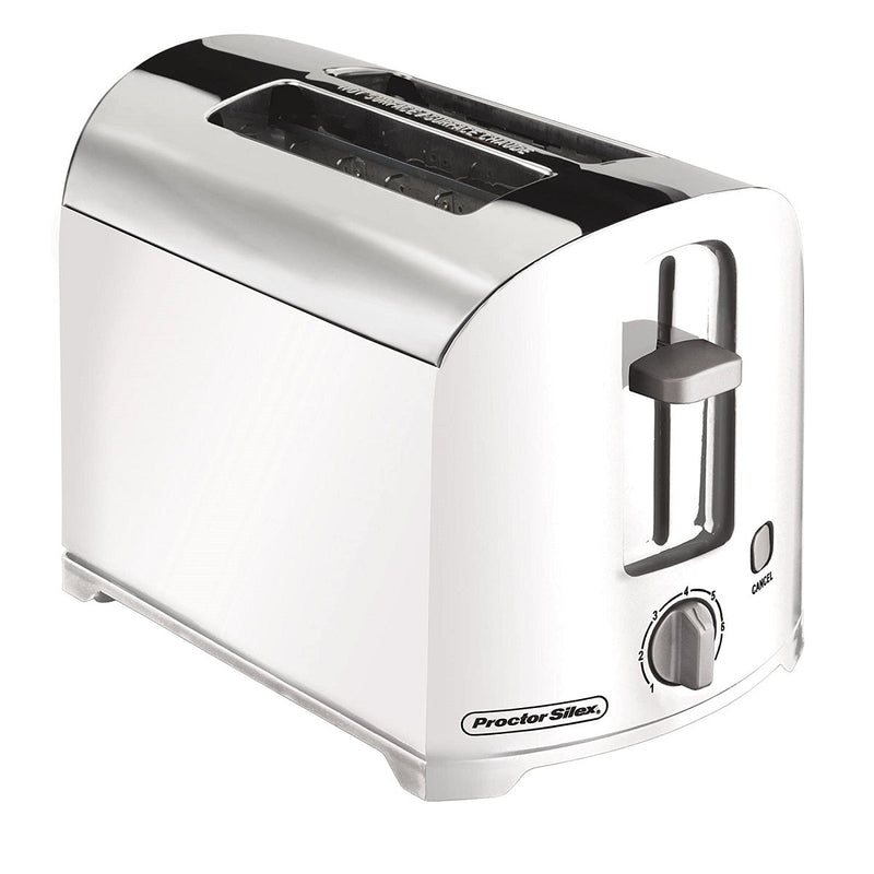 Proctor Silex 22632PS 2-Slice Toaster, White