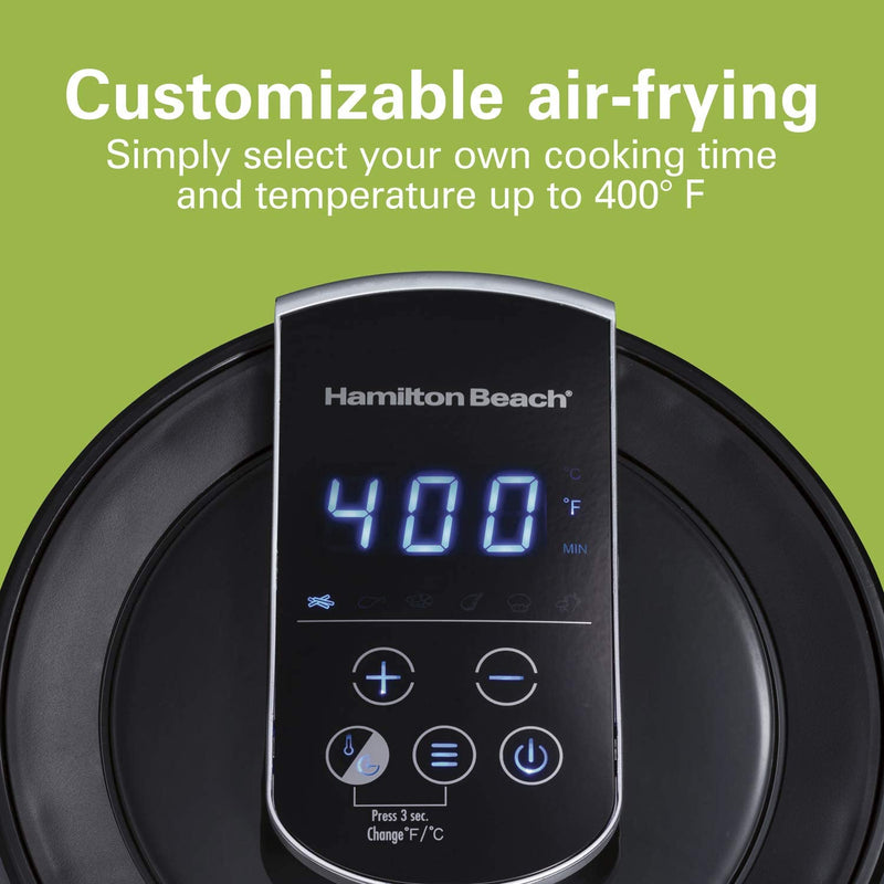 Hamilton Beach Air Fryer Oven Digital and Programmable, Nonstick (35050), 2.5 Liters, Black