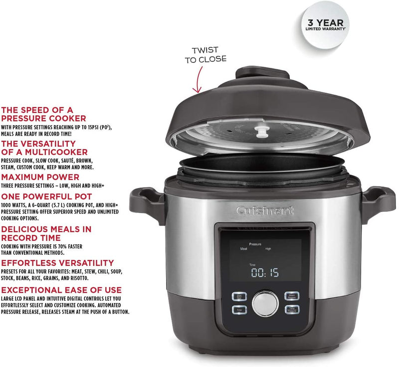 Cuisinart 6 qt. (5.7L) High-Pressure Multi-cooker CPC-900C