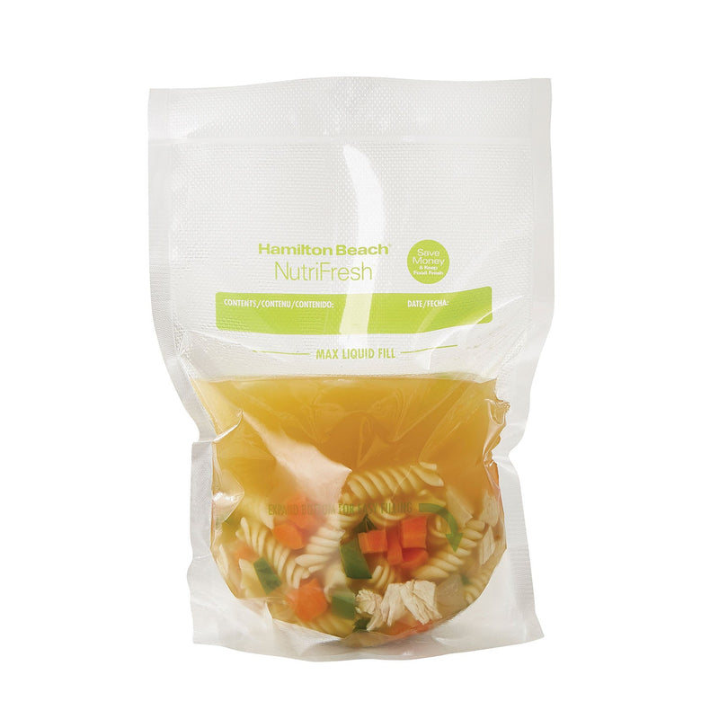 Hamilton Beach NutriFresh Easy-Fill Quart Size Vacuum Sealer Bags, 78306