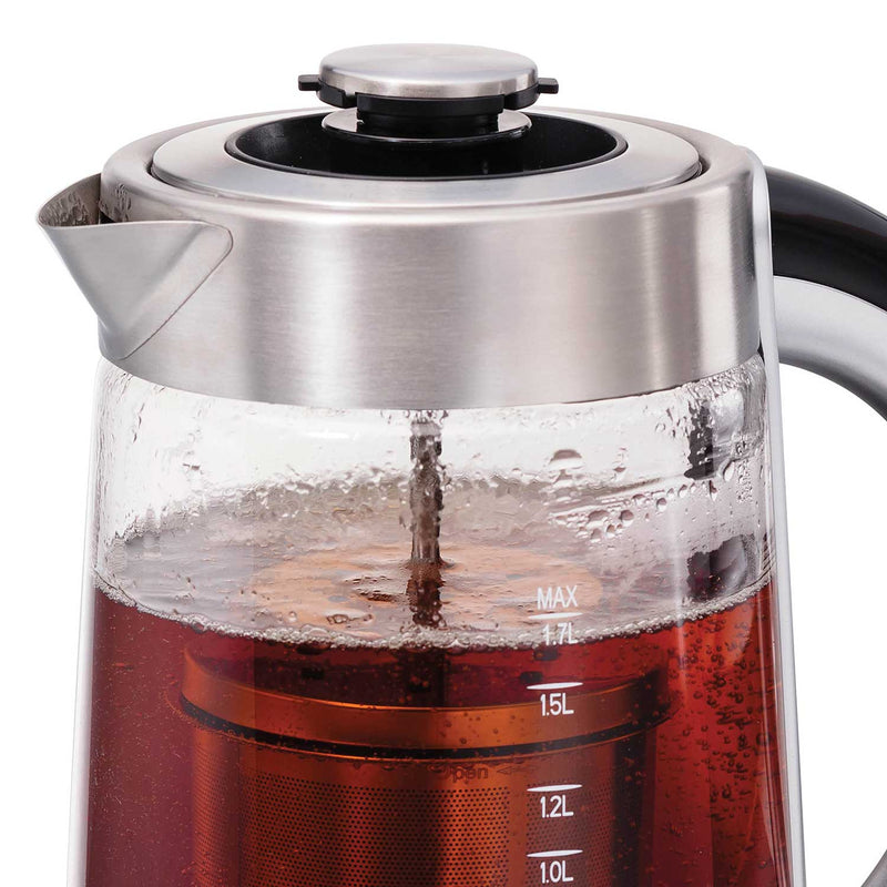 Hamilton Beach 1.7 Liter Electric Glass Kettle with Tea Steeper (40868C)