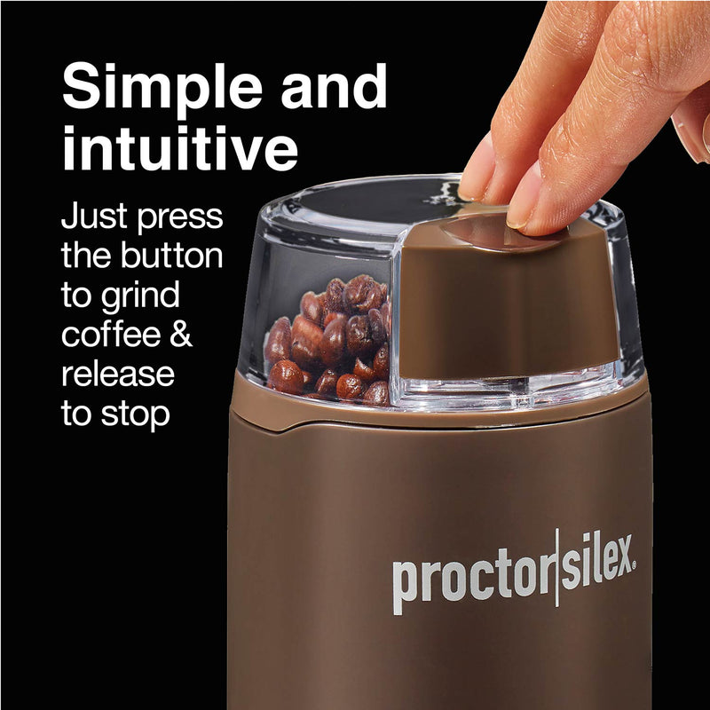 Proctor Silex Fresh Grind™ (brown) coffee grinder (80300PS)