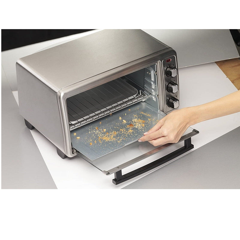 Hamilton Beach 31412C Stainless Steel 6-Slice Countertop Toaster Oven with Bake Pan