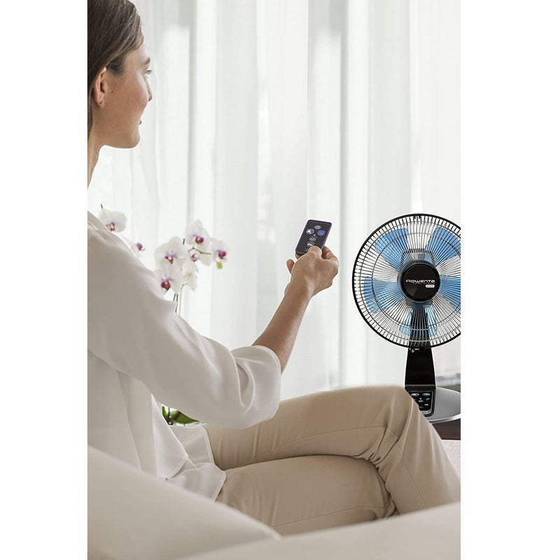 Rowenta VU2660U2 Turbo Silence 12" Extreme Electronic Table Fan with Remote Control (Refurbished)