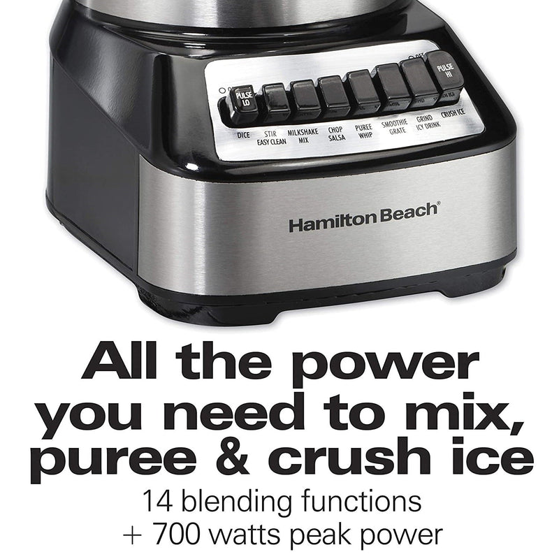 Hamilton Beach Wave Crusher 14 Speed Blender Silver, 54221