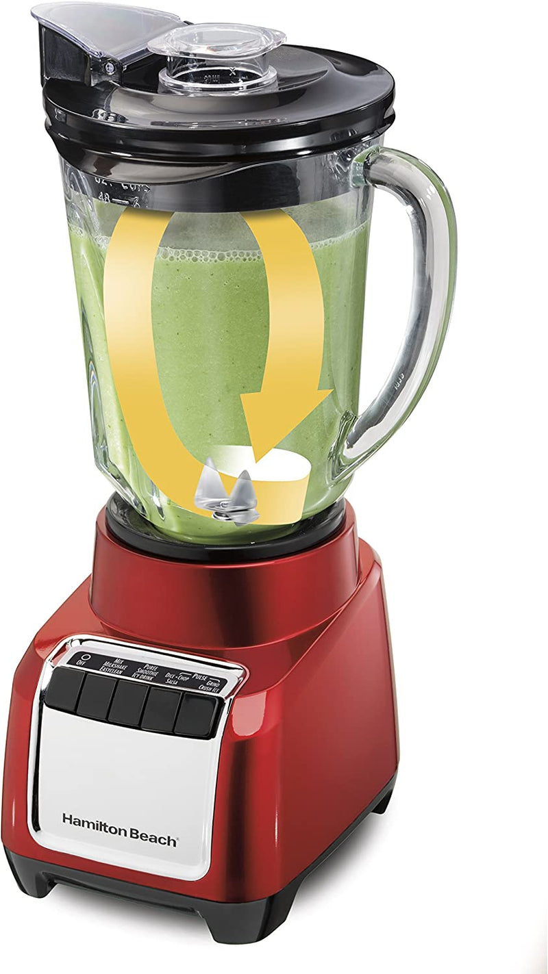 Hamilton Beach 53519F Wave-action Blender, Metallic Red