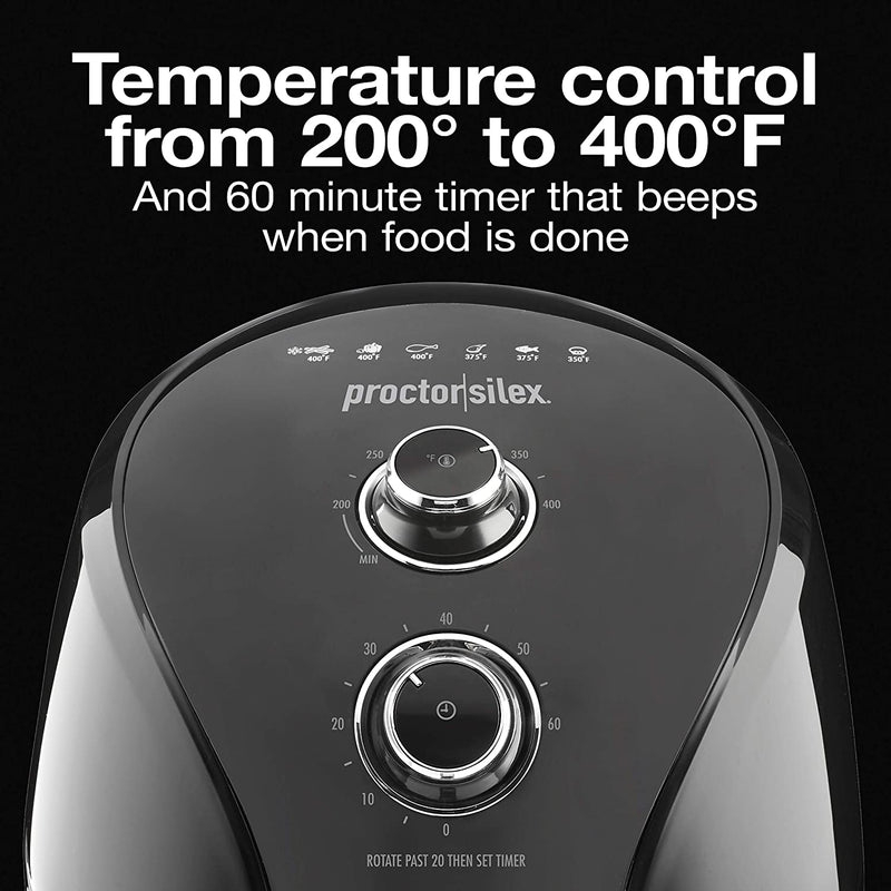 Proctor Silex Air Fryer 35060-5.3 QT, Black