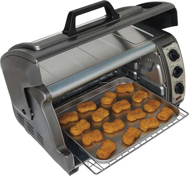 Hamilton Beach 31126D 6 Slice Easy Reach Convection Toaster Oven, Gray