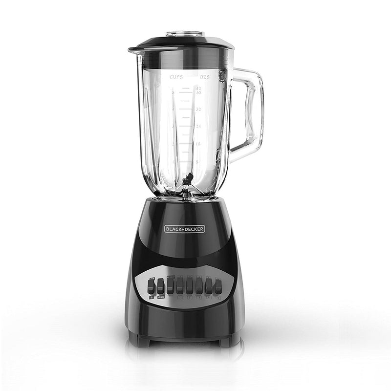 Black+Decker Countertop Blender with 5-Cup Glass Jar, 10-Speed Settings, Black, BL2010BGC