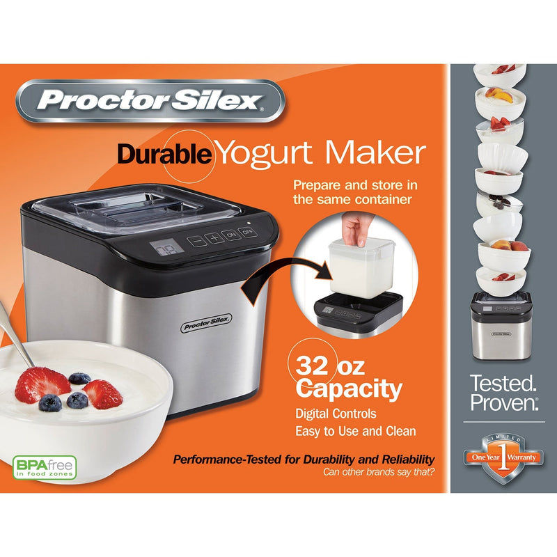 Proctor Silex 32oz. capacity digital yogurt maker (86300)